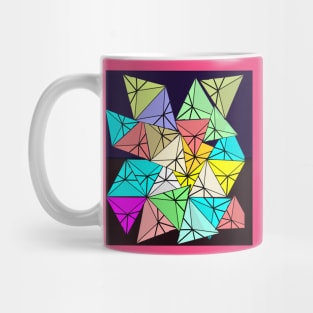 New geomatric  triangles shapes pattern colorful design Mug